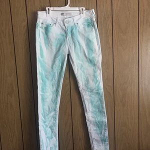Levi’s Robin Egg Blue and White Jeans
